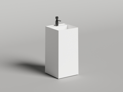 Раковина из искусственного камня S-Sense Salini ARMONIA 130512G 50х50 напольная цвет белый без отверстий под смеситель